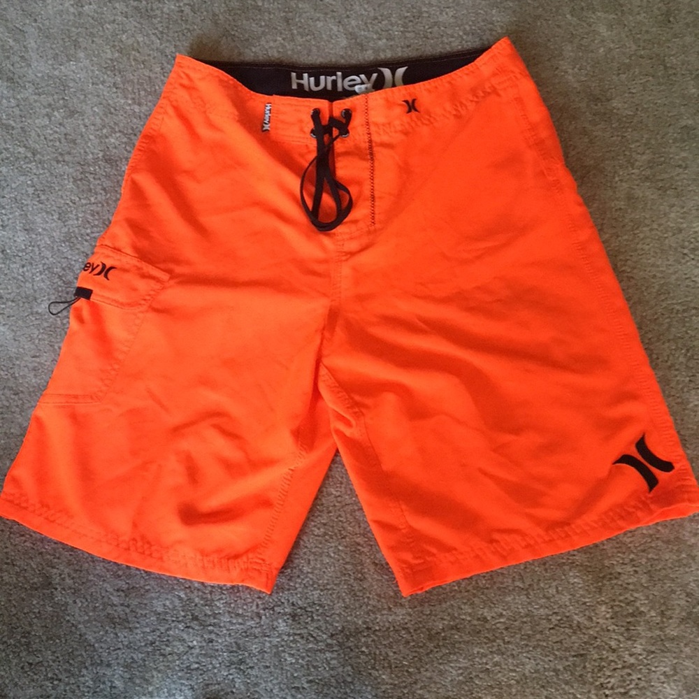 Men’s Hurley Neon Orange Board Shorts Swimsuit